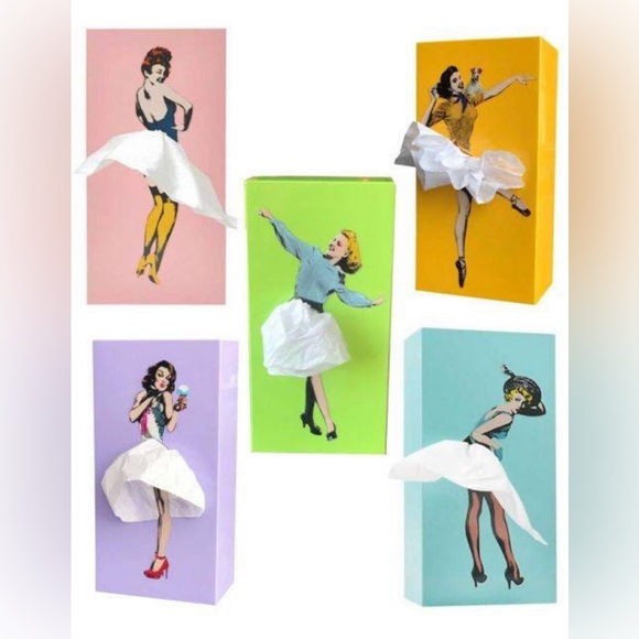 Pinup girl Tissue Box Cover Resin New in Box - Picture 2 of 14